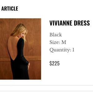 Sezane Vivianne Black Backless Evening Dress